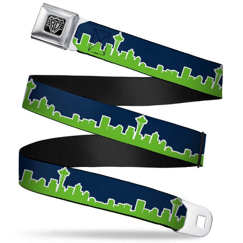 9429 Unisex-Adult's Seatbelt Belt Seattle XL, Skyline Navy/Lime Green, 1.5"